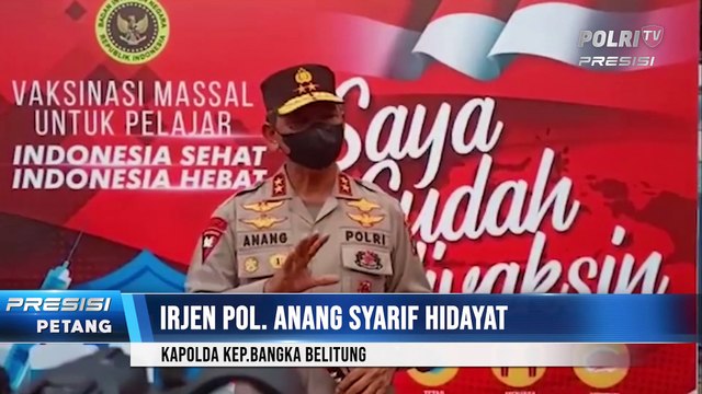 Kapolda Babel Tinjau Vaksinasi Pelajar