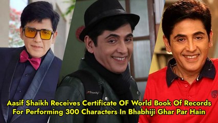 Aasif Shaikh Receives Certificate OF World Book Of Records For Performing 300 Characters