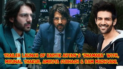 Trailer Launch Of Kartik Aryan’s Dhamaka With, Mrunal Thakur