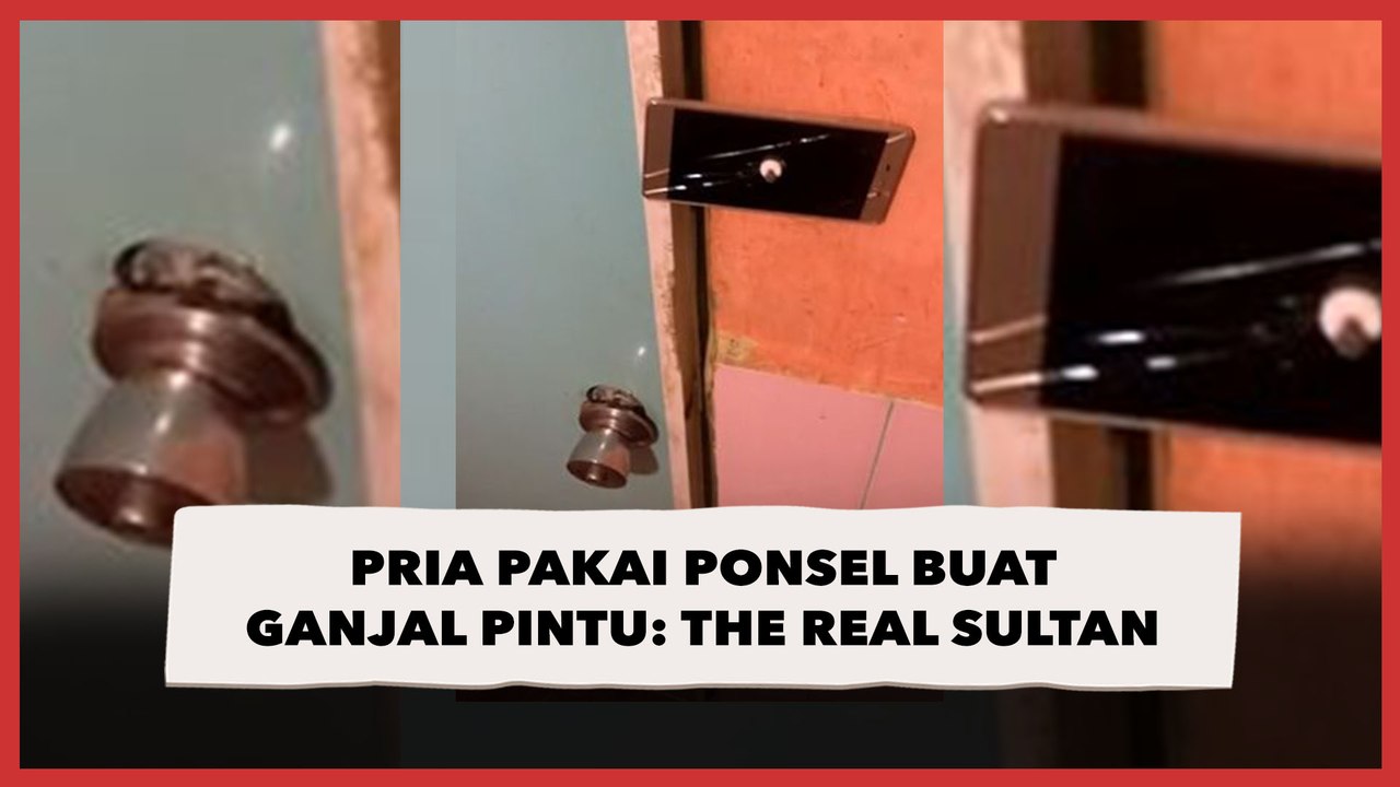 Bukan Kaleng-kaleng, Viral Pria Pakai Ponsel Buat Ganjal Pintu: The Real Sultan
