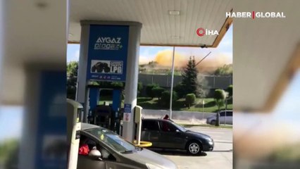 Kocaeli'de metro çalışması sırasında dinamit patladı, ortalık savaş alanına döndü