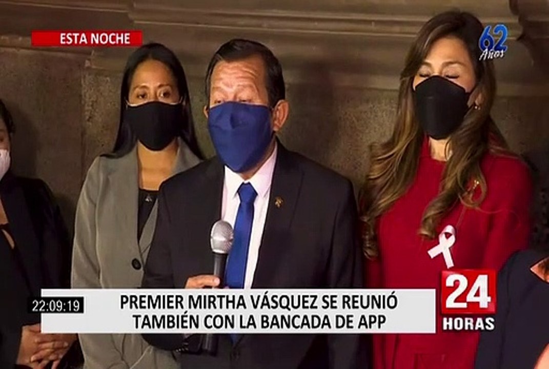 Premier Mirtha Vásquez se reunió con la bancada APP