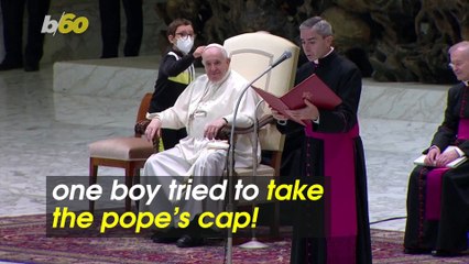 The Papal Cap Caper! Watch This Cute Moment as a Boy Tries To Take the Pope’s Cap!