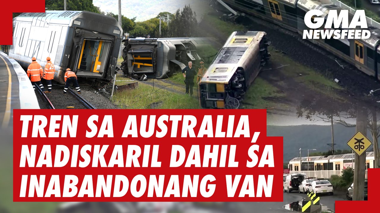 Tren sa Australia, nadiskaril dahil sa inabandonang van | GMA News Feed