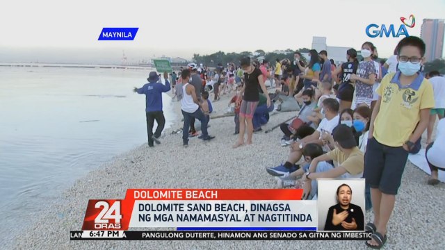 DENR, hindi nangangambang maging superspreader event ang pagdagsa ng mga tao sa Dolomite sand beach | 24 Oras