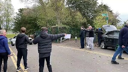 Amanda Staveley and Mehrdad Ghodoussi leave the NUFC training ground