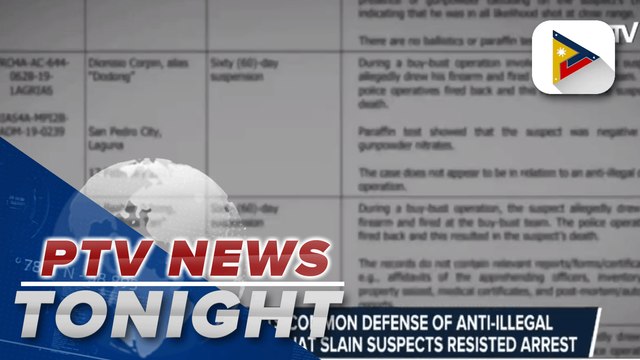 PNP-IAS doubts common defense of anti-illegal drug operatives that slain suspects resisted arrest