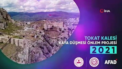 Tokat Kalesi Kaya Düşmesi Önlem Projesi tamamlandı