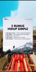 Motivasi 5 Rumus Hidup Simple