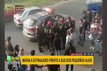 ¡Terrible! Extranjero es asesinado a balazos frente a sus dos pequeños hijos en Los Olivos