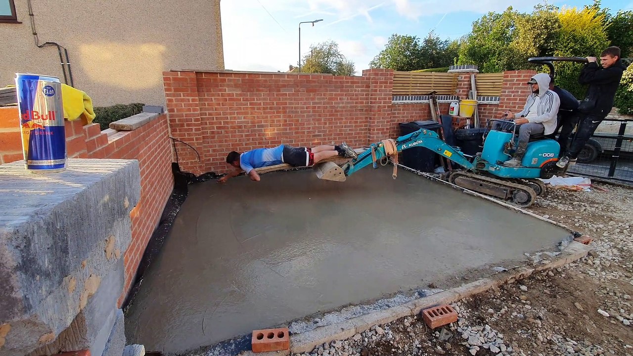 Laying Concrete Laying Down