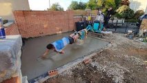 Laying Concrete Laying Down
