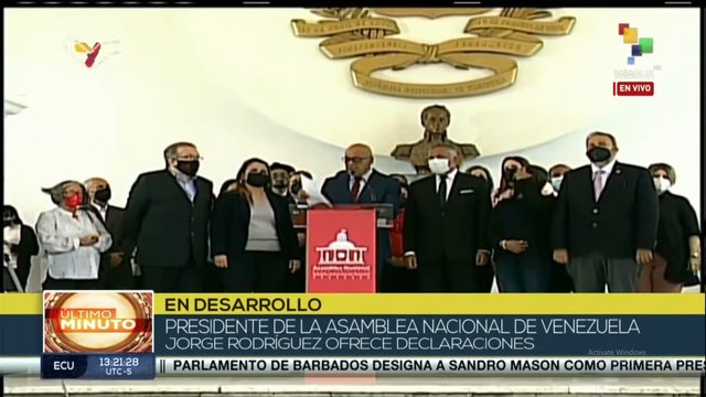 Declaraciones del Presidente de la Asamblea Nacional de Venezuela Jorge Rodríguez