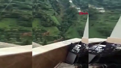 Rize'deki heyelan kamerada