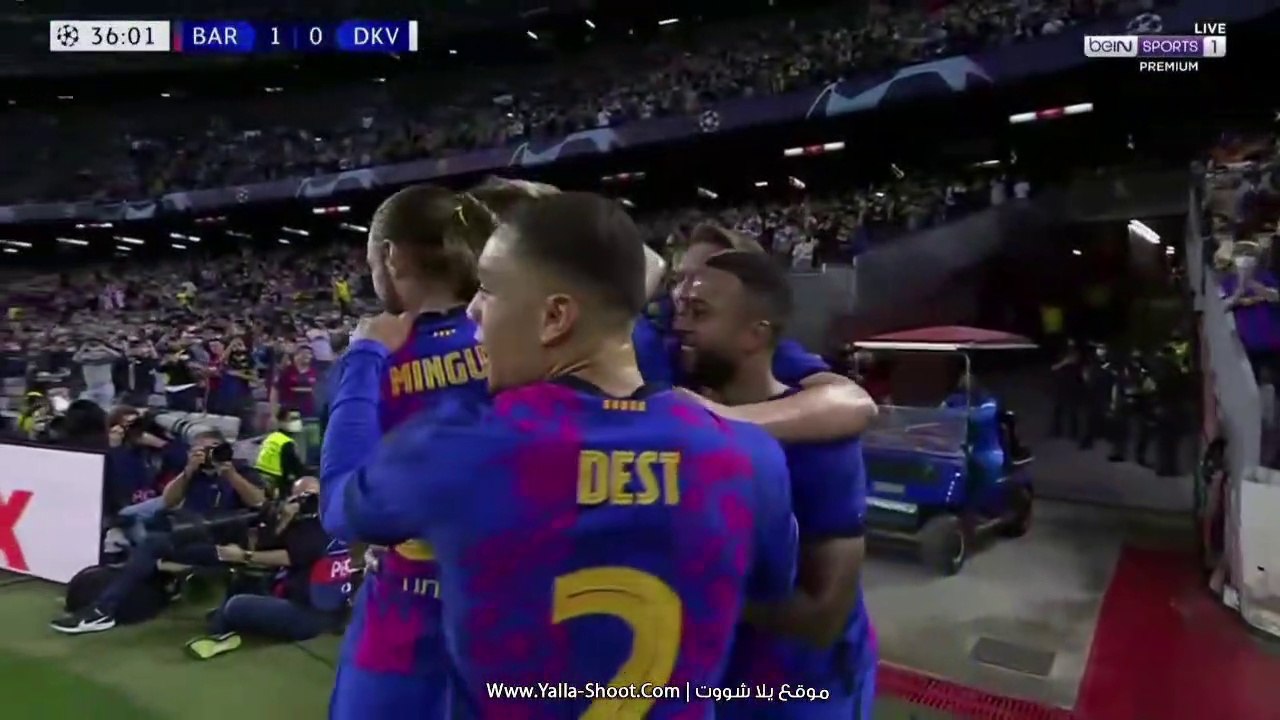ملخص مباراة برشلونة و دينامو كييف اليوم  20-10-2021