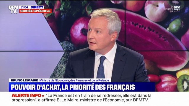 Bruno Le Maire: Le quoi qu'il en coûte nous permet aujourd'hui d'avoir un des croissances les plus fortes de la zone euro et de recréer des emplois