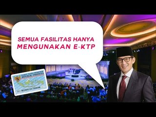 Lawan 3 Kartu Jokowi, Sandiaga: Kita Hanya Butuh KTP Elektronik