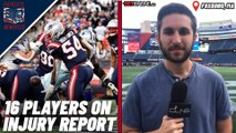 16 Patriots Players On Injury Report | Patriots Newsfeed