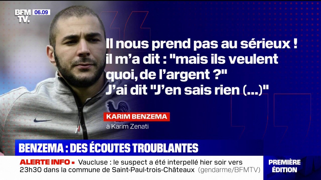 Procès de la sextape: une conversation entre Karim Benzema et Karim Zenati, maitre-chanteur présumé de Mathieu Valbuena, diffusée à l'audience