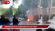 Bakırköy’de yer altı kabloları alev alev yandı