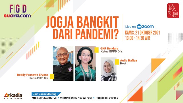 FGD: Pariwisata Mulai Ramai, Jogja Bangkit dari Pandemi?