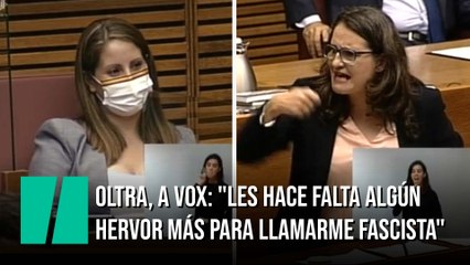Mónica Oltra, a Vox: "Les hace falta algún hervor más para llamarme a mí fascista"
