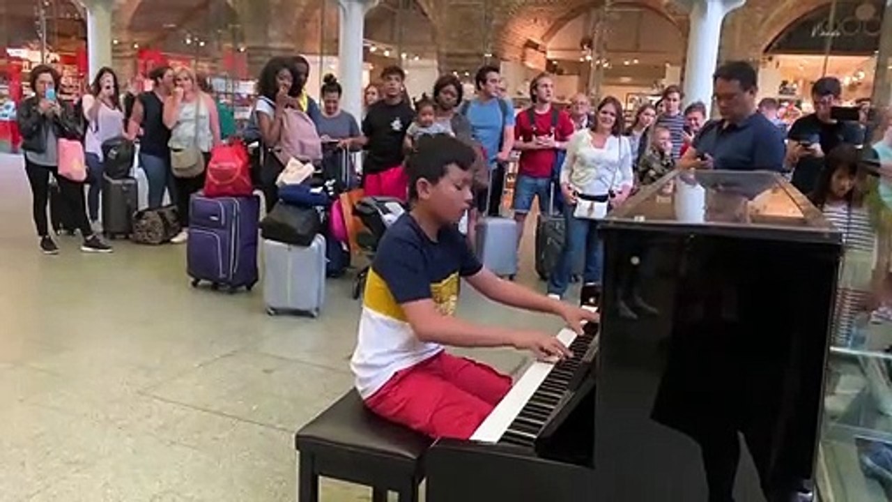Bohemian Rhapsody Interrupted by Bernie Lookalike- Shocked Crowd! Cole Lam 12 Years Old