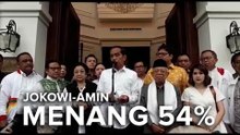JOKOWI-AMIN KLAIM MENANG 54 PERSEN DARI HASIL HITUNG CEPAT