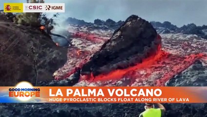 River Of Lava Flows From La Palma Volcano Over A Month After It Began Erupting Video Dailymotion