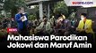 Gelar Unjuk Rasa di Patung Kuda, Mahasiswa Parodikan Presiden Jokowi dan Maruf Amin