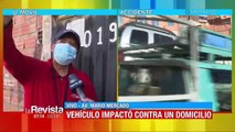 Chofer de un vehículo perdió el control y chocó contra una pared en la zona Sur de La Paz