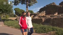 La Selección española Femenina visita el Teatro romano de Mérida