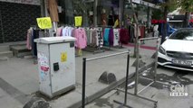 Giyim mağazasının önünde hırsızlık
