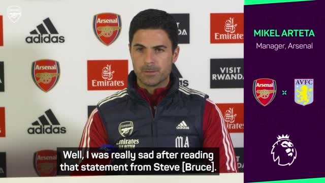 Arteta calls for change after Steve Bruce abuse
