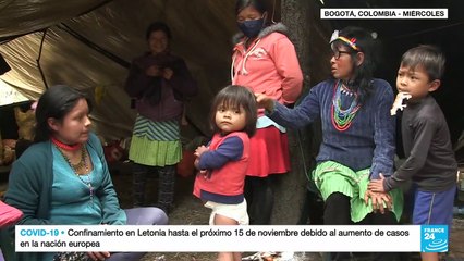 Colombia: indígenas desplazados por la violencia buscan ayuda del Gobierno