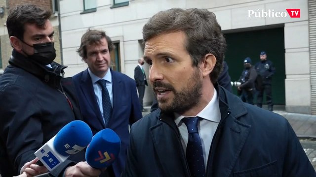 Casado, desde Bruselas: ¿El señor Macron está negociando con los que justifican los atentados de Bataclan para los presupuestos?
