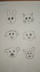 Easy animals drawing with circle