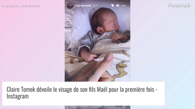 Claire Tomek maman : première photo de son fils Maël, un bébé content et chevelu