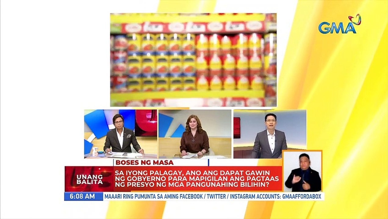 Sa iyong palagay, ano ang dapat gawin ng gobyerno para mapigilan ang pagtaas ng presyo ng mga pangunahing bilihin? | UB