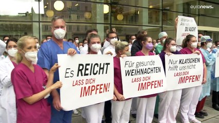 Protest in Oberösterreich: "Wir sind am Limit, lass Dich impfen!"