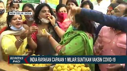 Momen Warga India Rayakan Capaian 1 Miliar Suntikan Vaksin, dari Bagi-bagi Makanan Sampai Menari