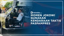 Momen Jokowi Gunakan Kendaraan Taktis Paspampres di Kalimantan I Katadata Indonesia