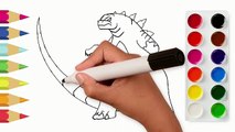 how to draw godzilla vs kong | drawing for kids | drawing videos tutorial | drawing for kids easy