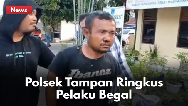 AKSI BEGAL DIJALAN SM. AMIN PEKANBARU !! POLSEK TAMPAN RINGKUS PELAKU !!