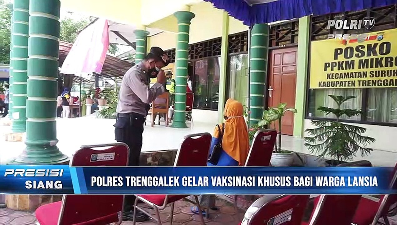 Gelar Vaksinasi Khusus Lansia, Polres Trenggalek Sediakan Layanan Antar Jemput