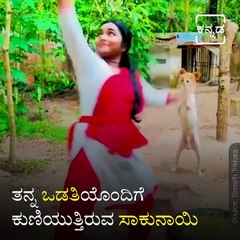 Pet Dog Cheers For Girl During Her Classical Dance Performance .