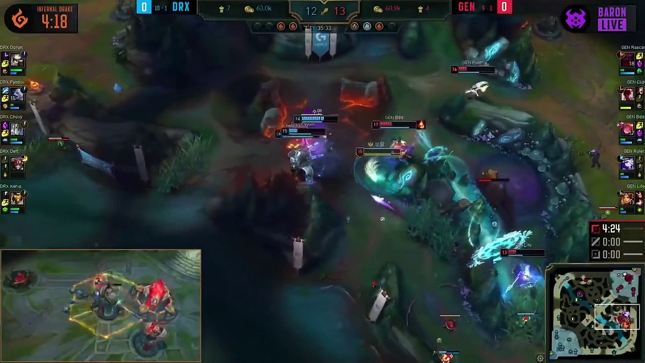 Una de las jugadas más celebres de Chovy durante su estancia en DRX