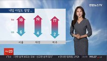 [날씨] 내일 새벽까지 동쪽 비…주말 아침 이른 추위 계속