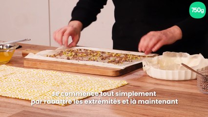 Tarte filo choco-pistaches façon galatopita