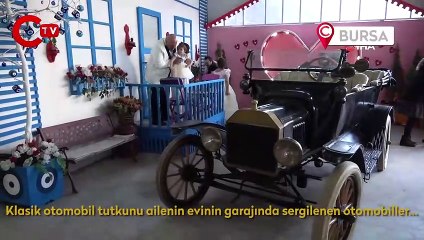 Klasik otomobillerle dolu garaj, fotoğraf çektirmek isteyenlerin akınına uğruyor